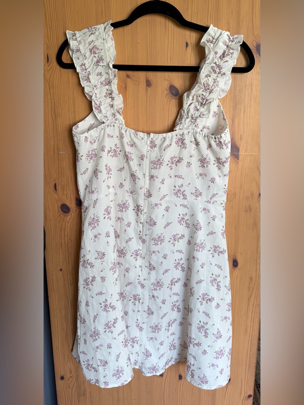 Ditsy Floral Square Neck Drawstring Riches Mini Dress - Picture 4 of 6